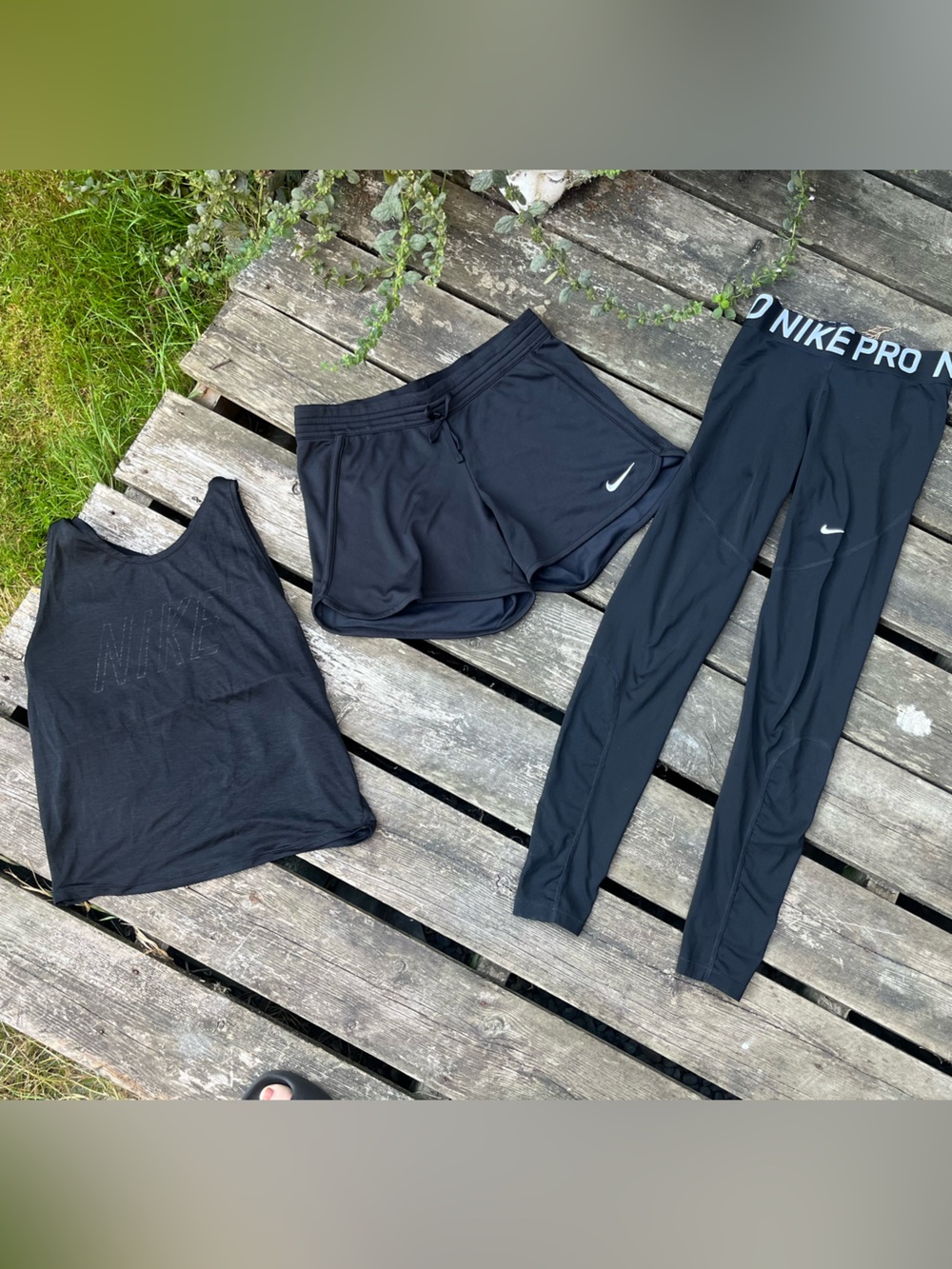 Nike Pro 3-Piece Activewear Set Black Size S